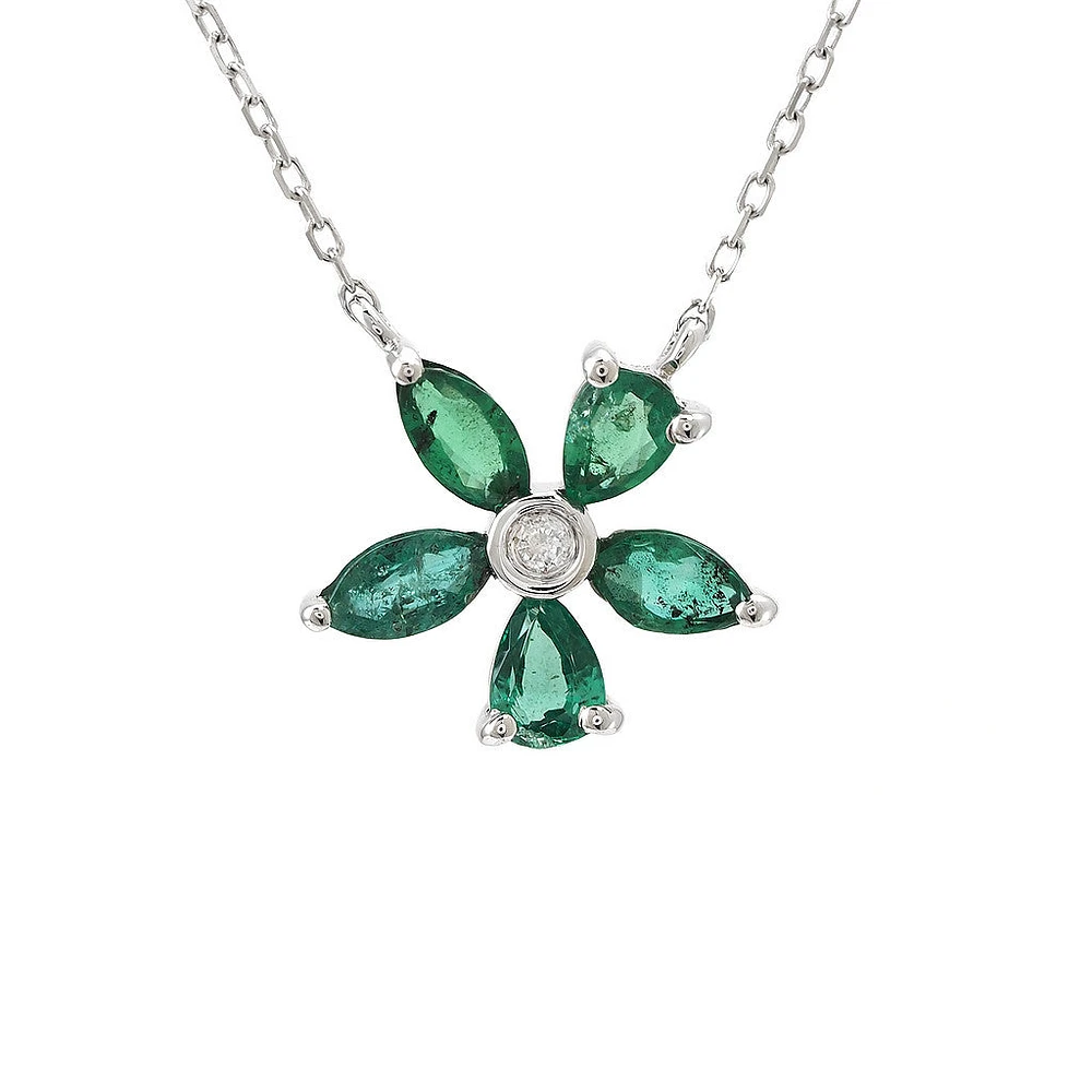 Emerald Flower Necklace