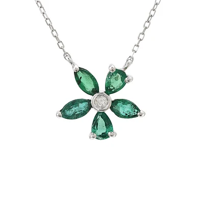 Emerald Flower Necklace