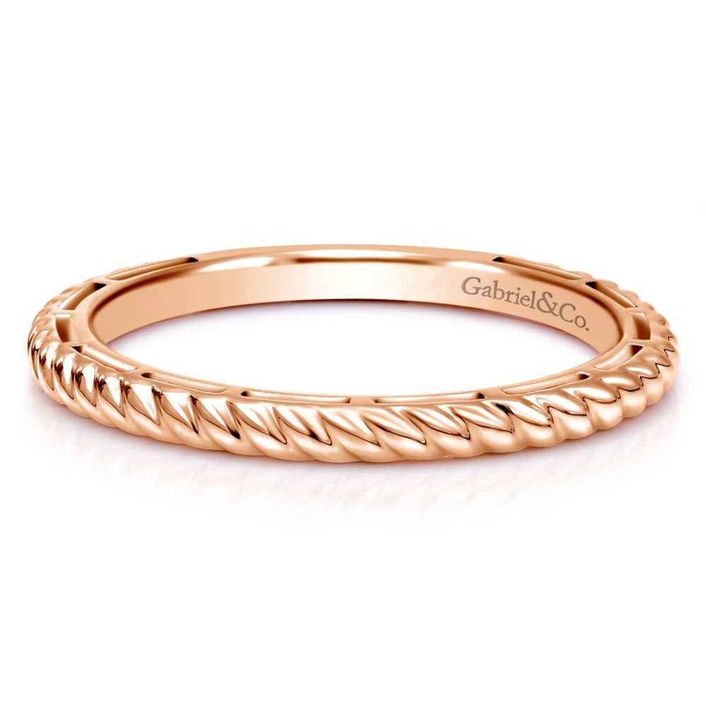 14K Rose Gold Twist Ring