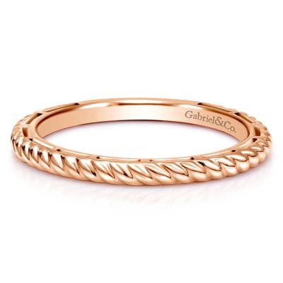 14K Rose Gold Twist Ring