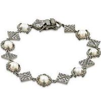 Black Rhodium Pearl Bracelet