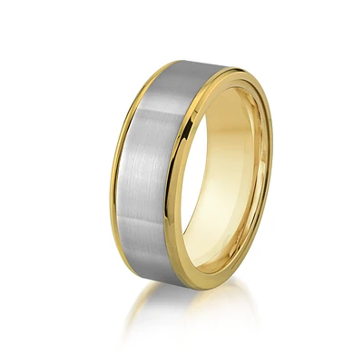 Cobalt Chromo Polished 2Tone 8mm Ring