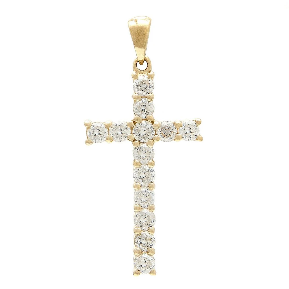 Cross Pendant with .75ct Diamonds