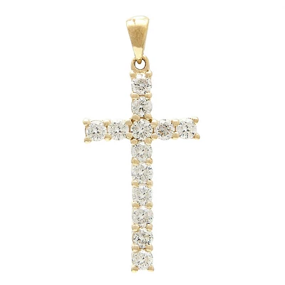Cross Pendant with .75ct Diamonds