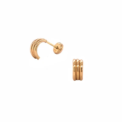 Half huggie 14K Earrings