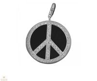 Black Sparkling Peace Charm