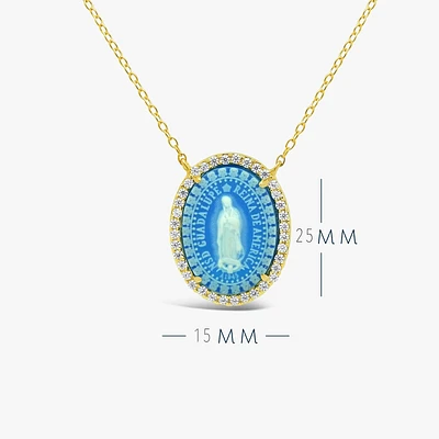 Guadalupe Blue Agathe Cameo Necklace