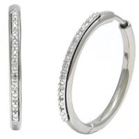 30MM Diamond Hoop Earrings