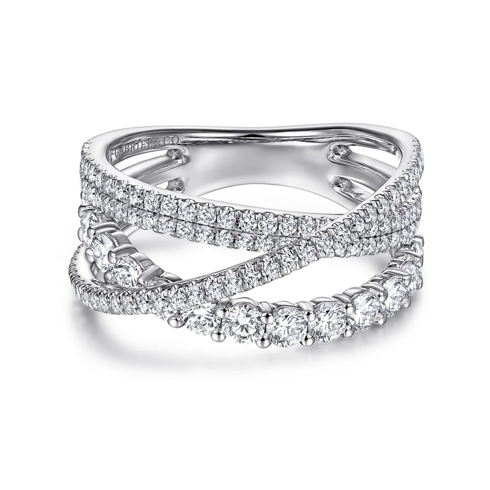 Different Paths White Gold Ring