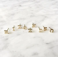 5mm Single Stud Initial Earring