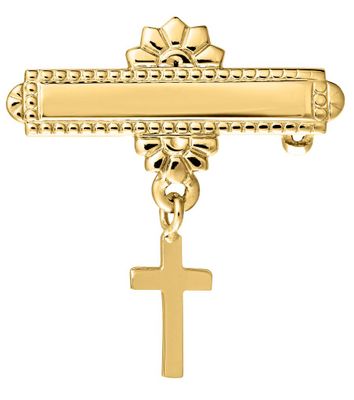 14K Baby Pin with Cross