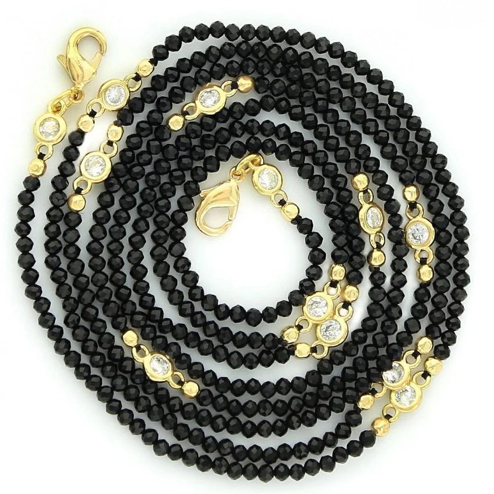 Black Obsidian Multi-way Chain