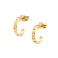 11MM Curb Link huggie Earrings