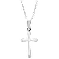 White Gold Kids Cross Necklace