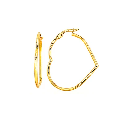 Heart Shape Large Hoop Earrings