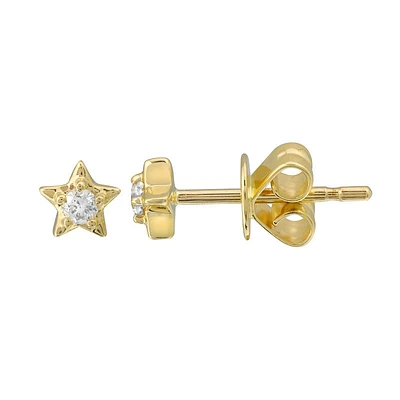 Star Diamond 4MM Earrings
