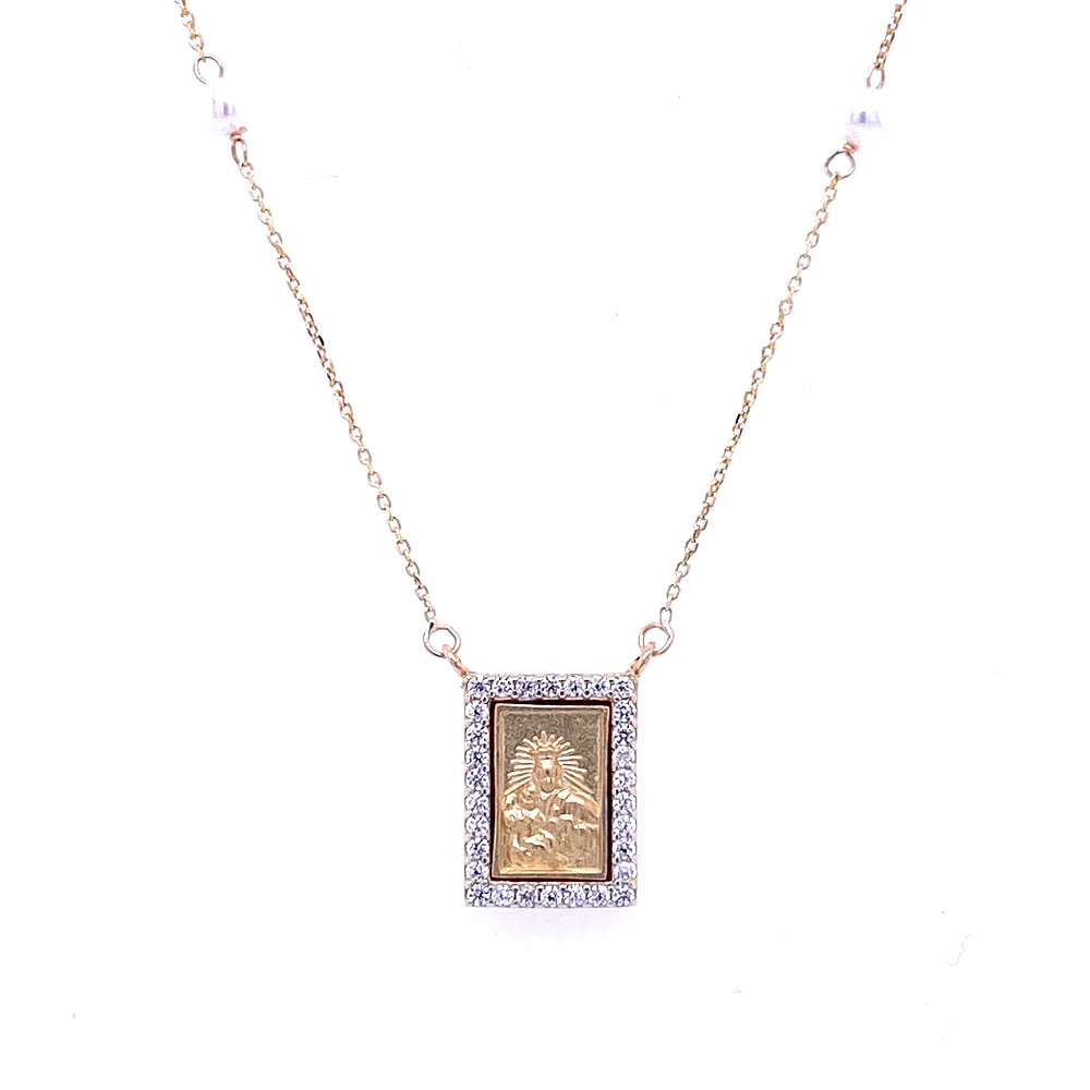 Sparkling Scapular Pearl Necklace