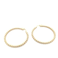 Beaded 40MM Hoop Earrings