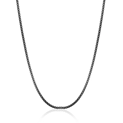 2.5MM Black IP Steel Round Box Chain