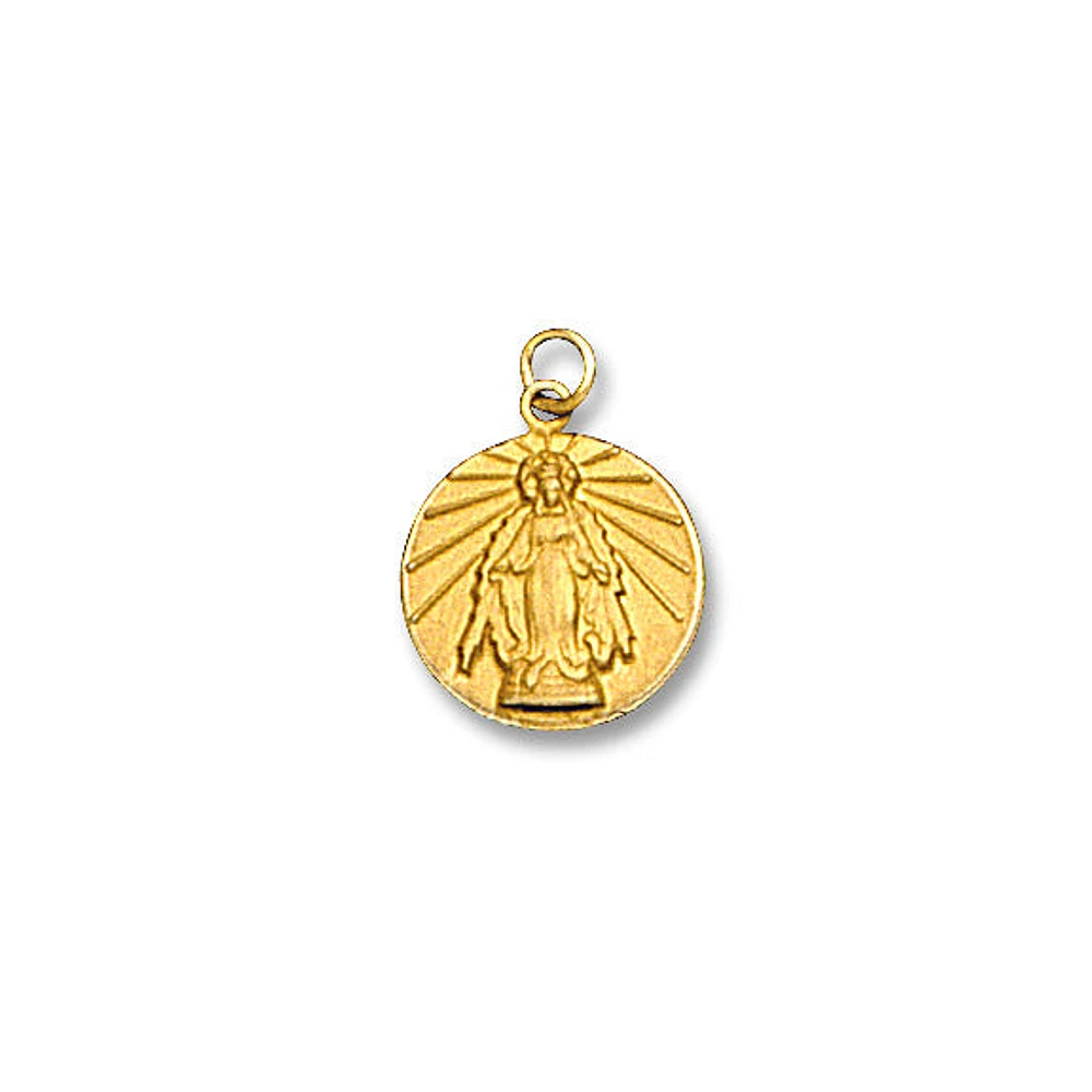 Virgen Milagrosa Hollow Raised Pendant