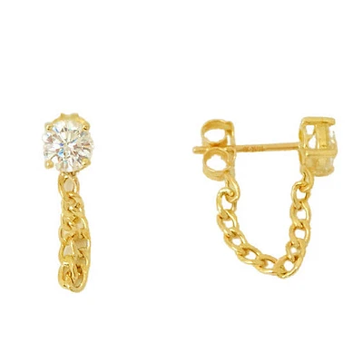 5MM Zirconia Chain Earrings