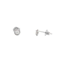 .25ct Diamond Stud Halo White Gold Earrings