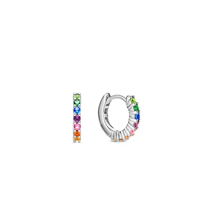 Rainbow 11mm Huggie Earrings