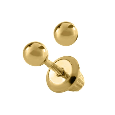 3mm Ball Kids Stud Earrings