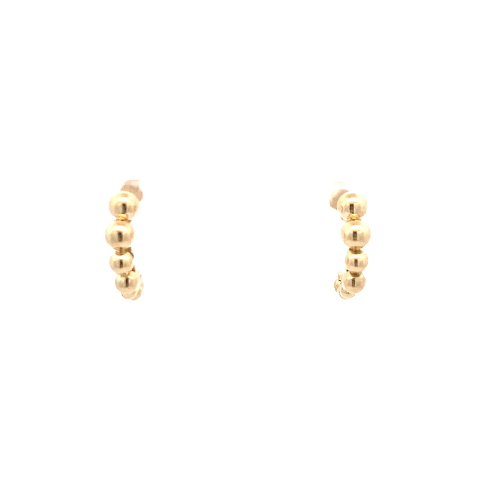 20MM Beaded Half Huggie Earrings