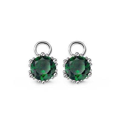 Green Ball Cubic Zirconia Ear Charm