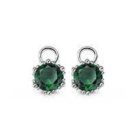 Green Ball Cubic Zirconia Ear Charm