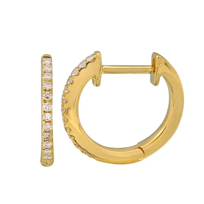 12MM diamond huggie Earrings