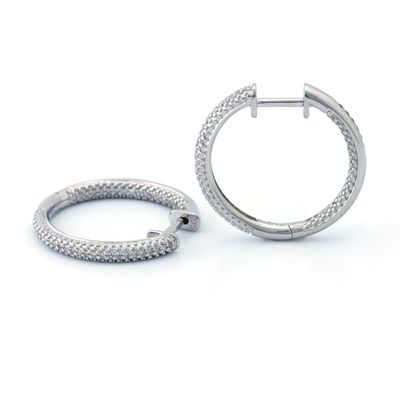 Kury Diamond Huggie Earrings 2.5X22MM