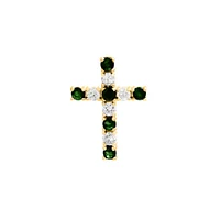 Emerald and Diamond Cross Pendant