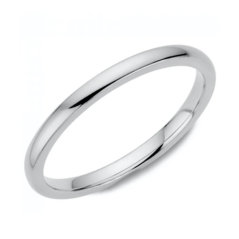 Basic 2mm Solid Gold Ring 14KW