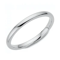 Basic 2mm Solid Gold Ring 14KW