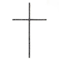 .43ct Black Diamond Cross Pendant 50MM