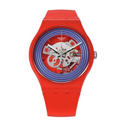 Blue rings red