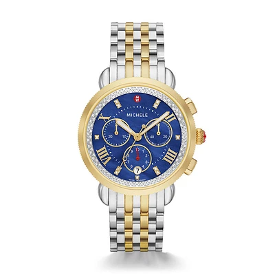 Sail Blue Mother Pearl 38MM Golden Watch