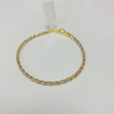 Tri Gold Braided Bracelet