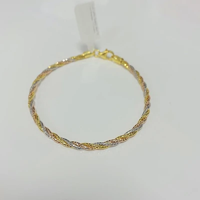 Tri Gold Braided Bracelet