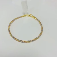 Tri Gold Braided Bracelet