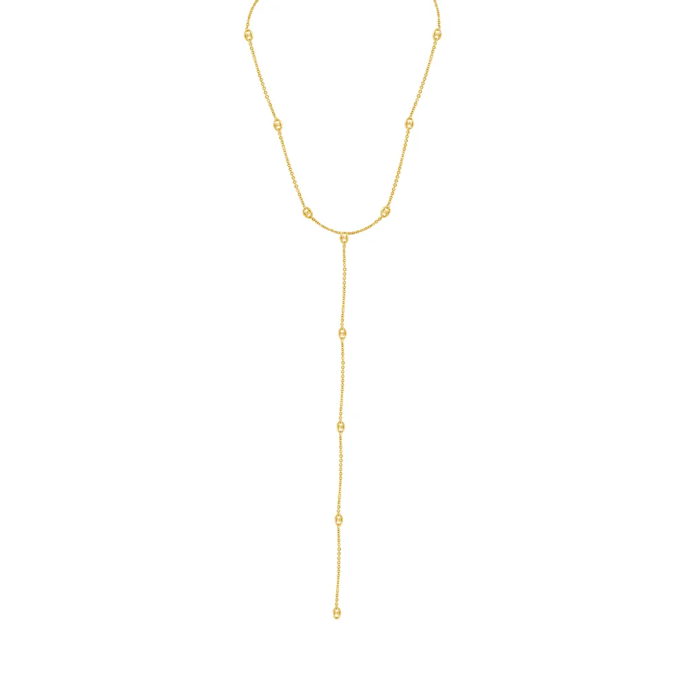 Puffed Mariner Lariat Necklace