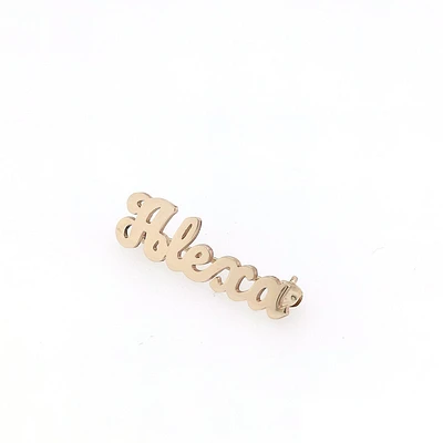 Custom Name Baby Pin in Solid 14K Gold