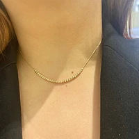 Diamond Cut Beads Chocker Necklace