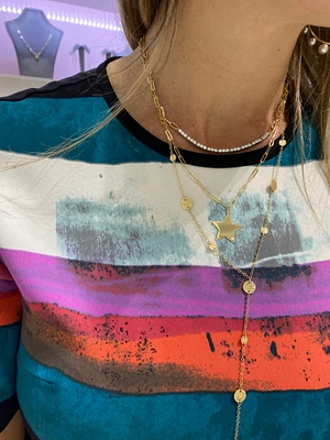 Hammered Disks Lariat
