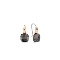 Faceted Cushion Grey Earrings