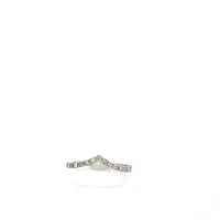 Curve Baguette Round Diamond Ring 18KW