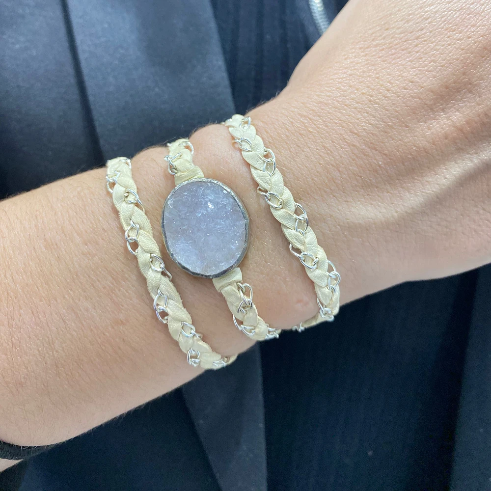 White Cordelia Wrap Bracelet