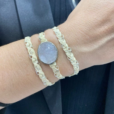 White Cordelia Wrap Bracelet